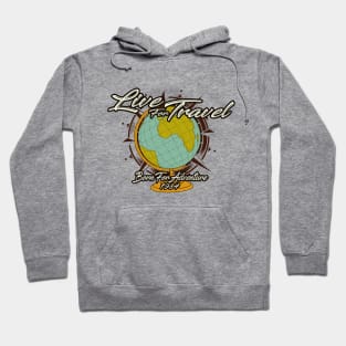 Live for travel born for adventure 1984 vintage travel art concept Hoodie